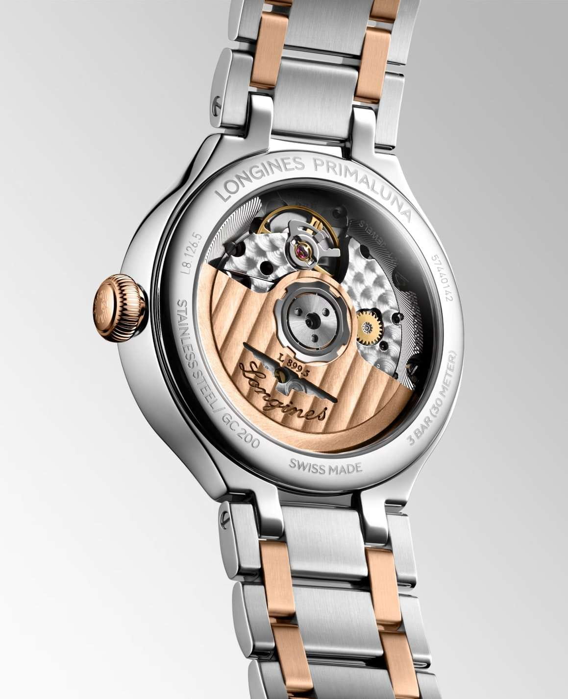 Longines Longines Elegance PrimaLuna Moonphase L8.126.5.71.7 , наручные женские часы фото под углом