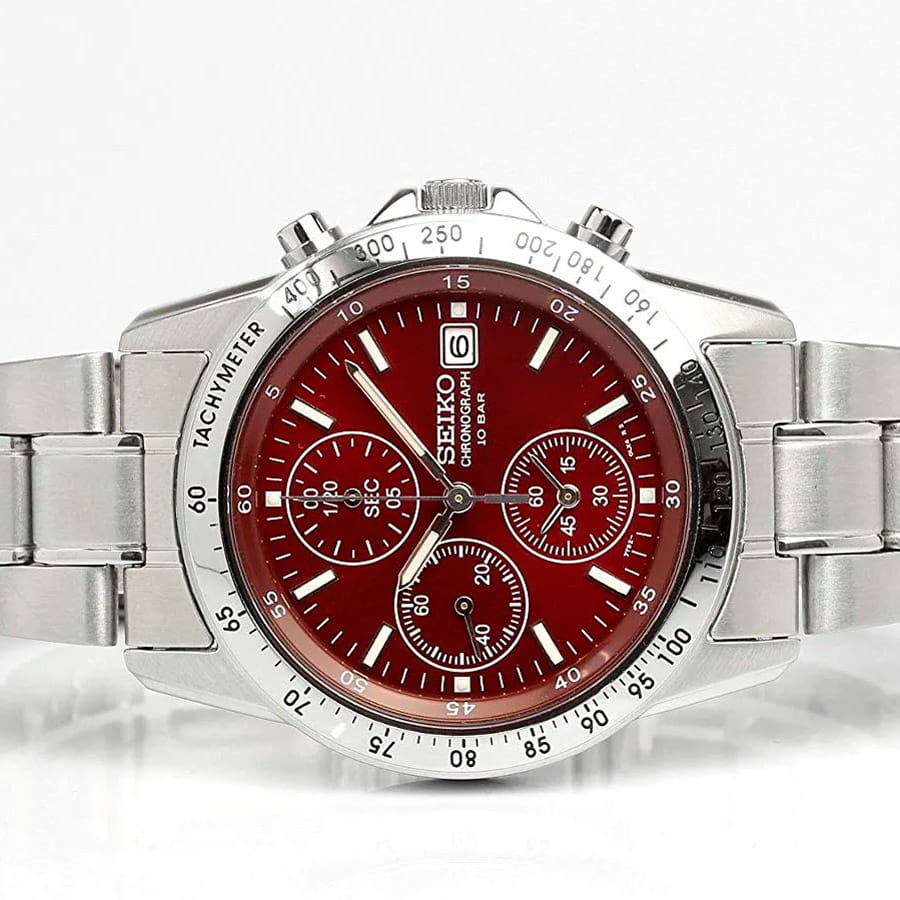 Seiko Seiko Spirit Chronograph SBTQ045,  япония мужские часы на браслете нержавеющая сталь боковой вид