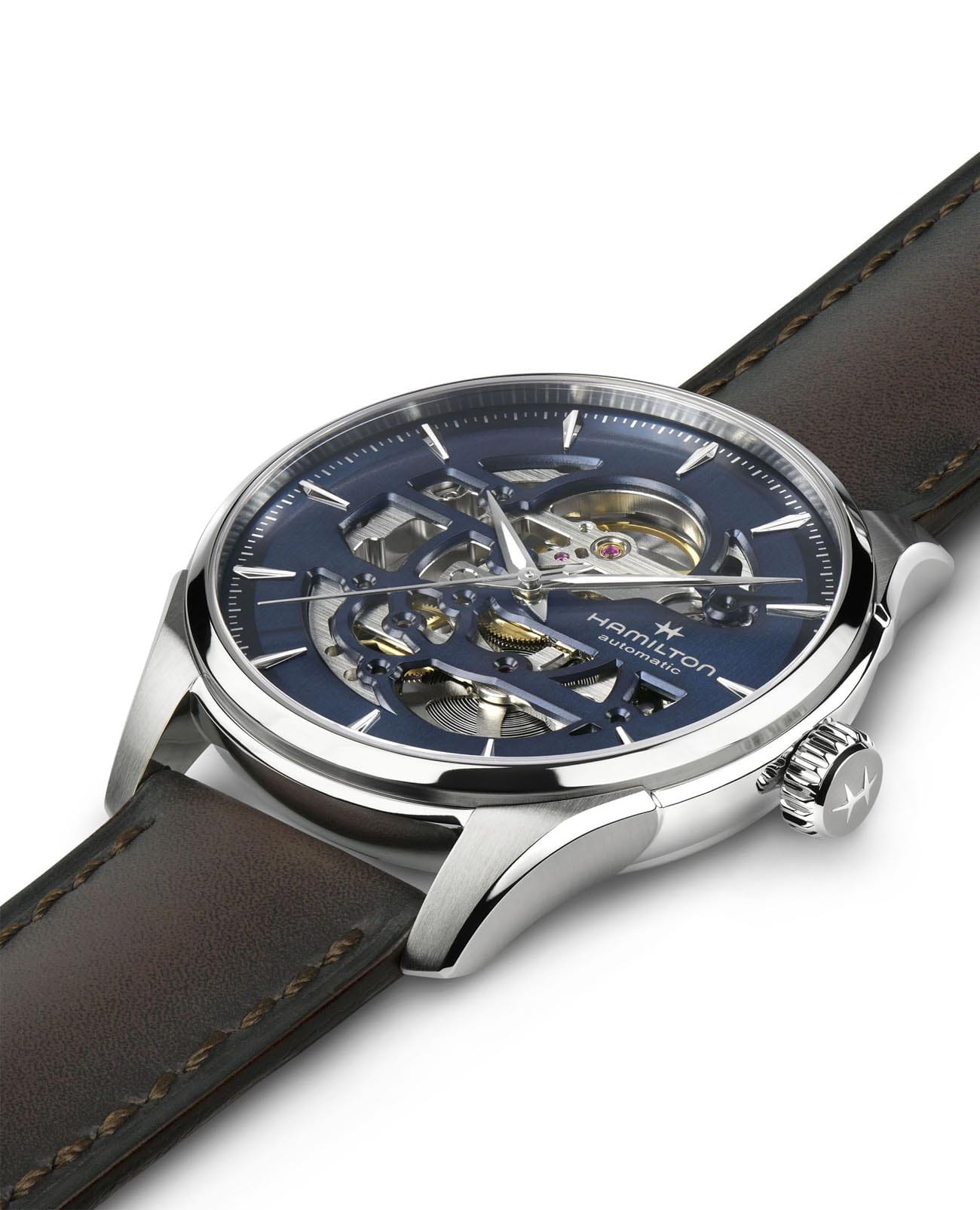 Hamilton Hamilton Jazzmaster Skeleton Auto H42535541 , наручные мужские часы фото под углом