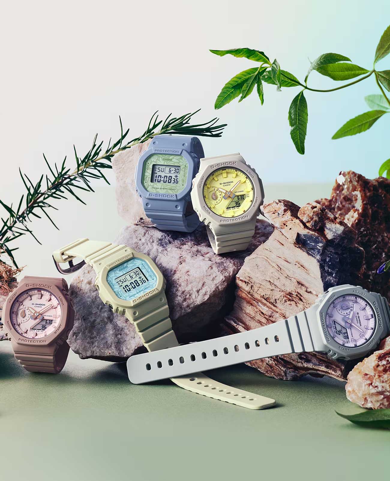 Casio Casio G-Shock GMA-S2100NC-4A2, g-shock япония женские часы на браслете пластик боковой вид