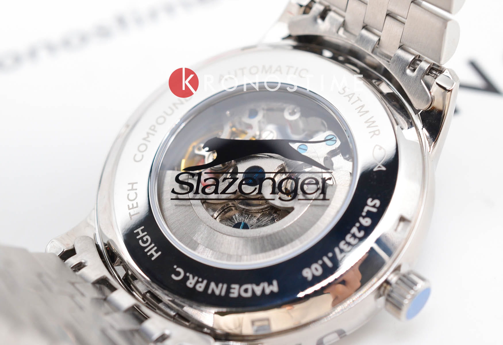 Slazenger Slazenger SL.09.2337.1.06  - задняя крышка сталь металл корпуса, англия часы