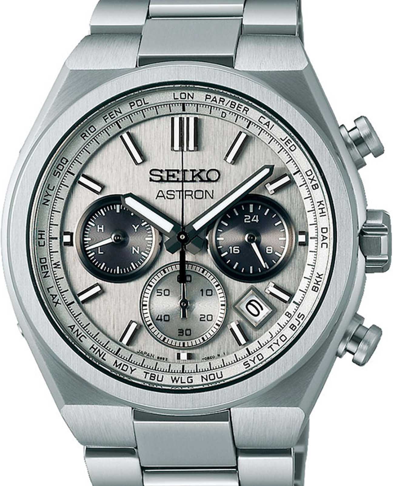 Seiko Seiko Astron Nexter Solar Radio SBXY095 , наручные мужские часы фото под углом