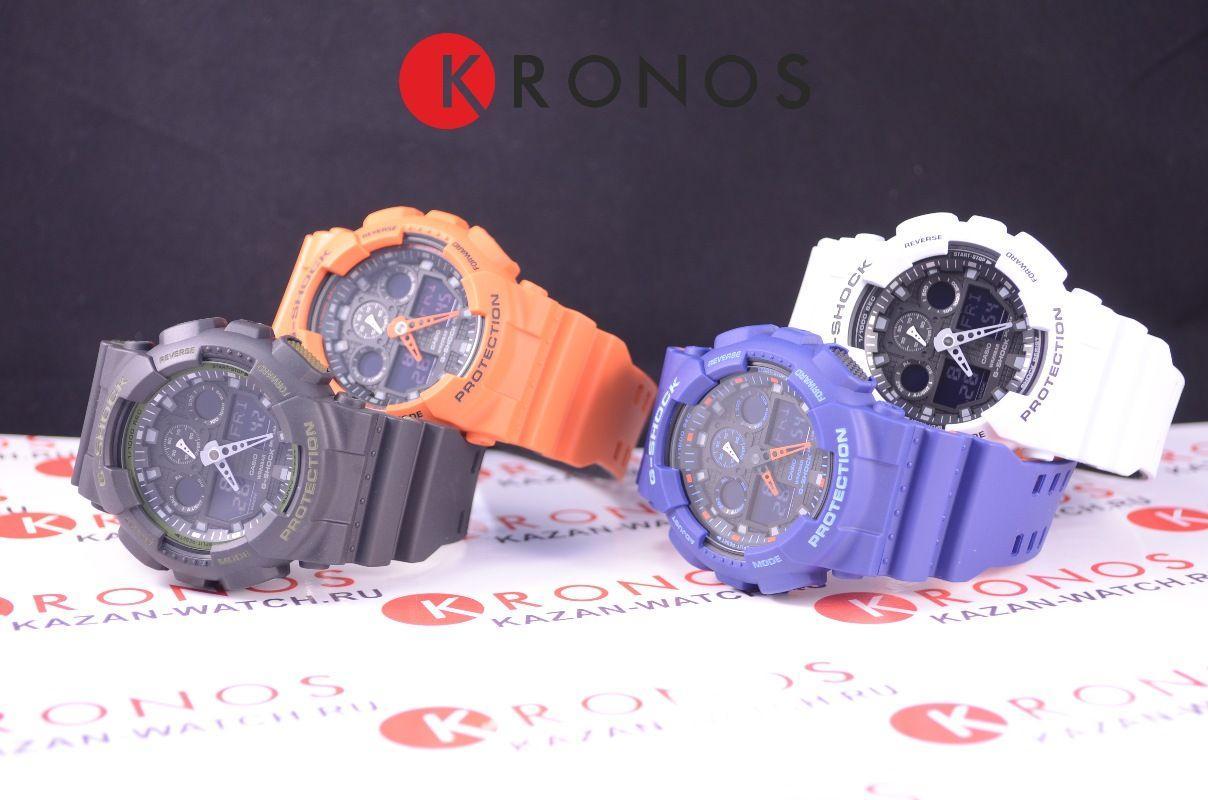 Casio Casio G-Shock GA-100L-7A мужские часы черный циферблат на запястье