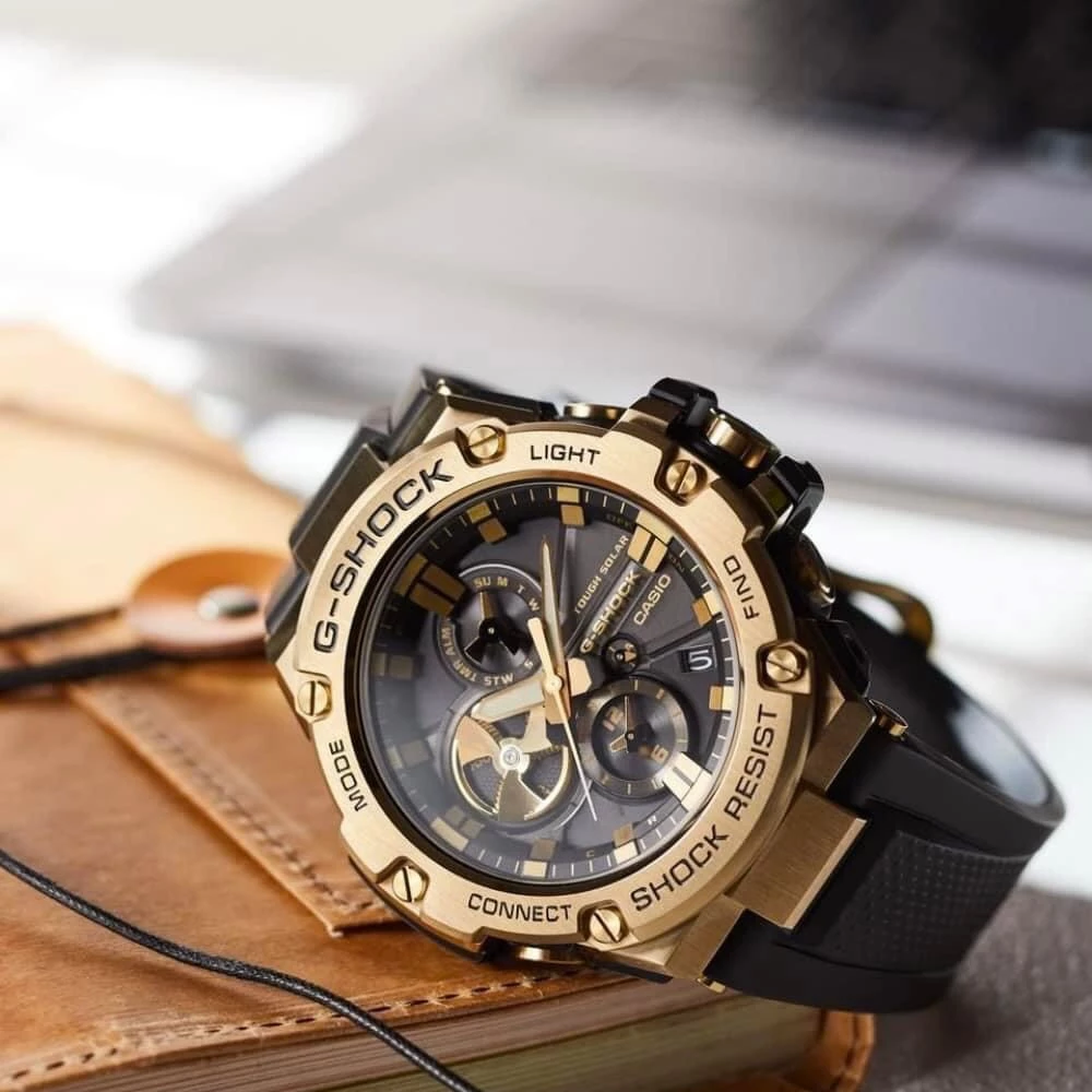 Оригинальные часы Casio Casio G-Shock GST-B100GB-1A9DR (GST-B100GB-1A9) электронные калибр механизма  общий вид