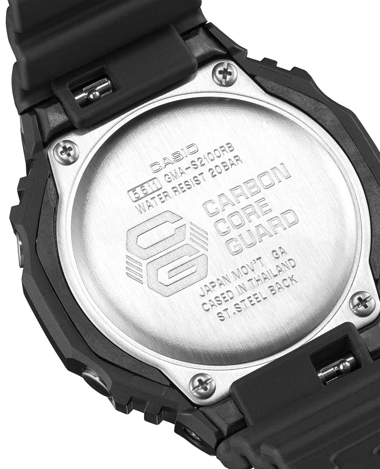 Casio Casio G-Shock GMA-S2100RB-1ADR (GMA-S2100RB-1A), g-shock япония женские часы на браслете полимер боковой вид