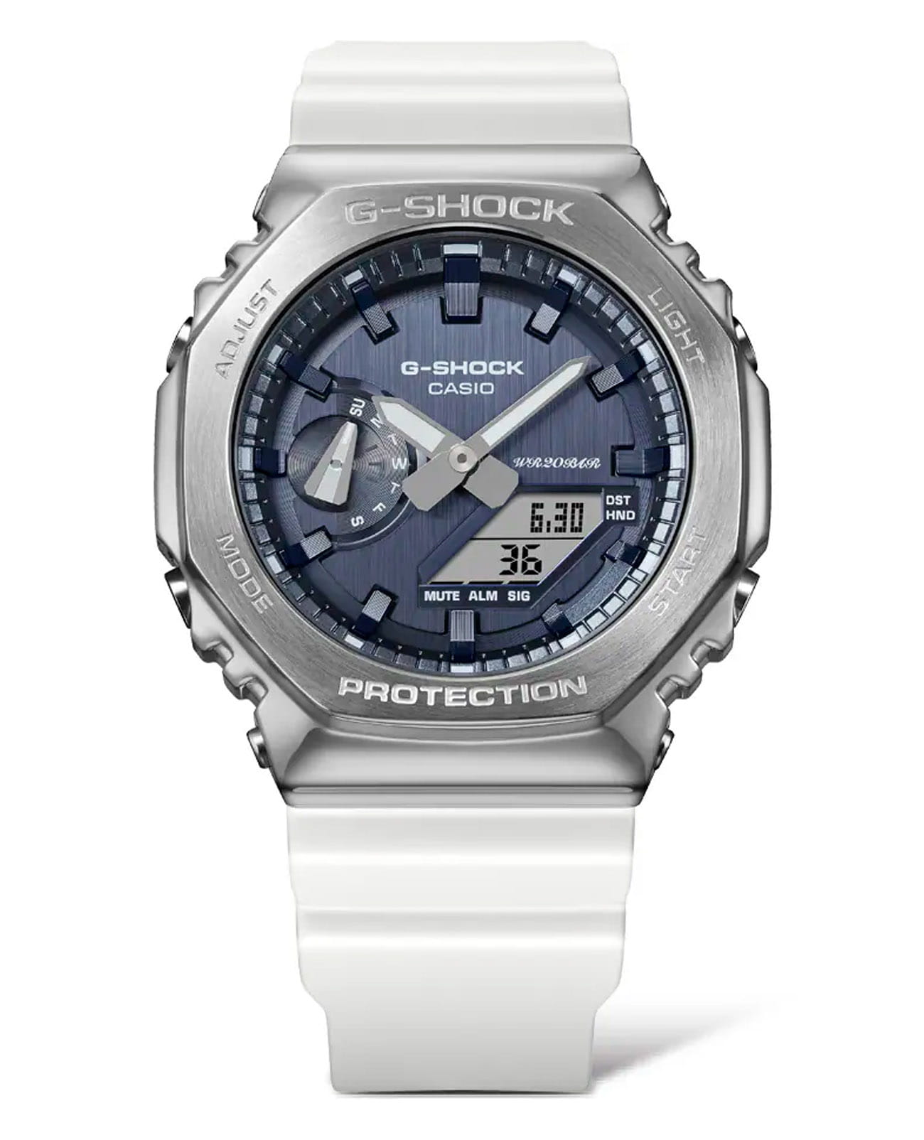 Casio Casio G-Shock GM-2100WS-7ADR (GM-2100WS-7A), g-shock япония мужские часы на браслете полимер боковой вид