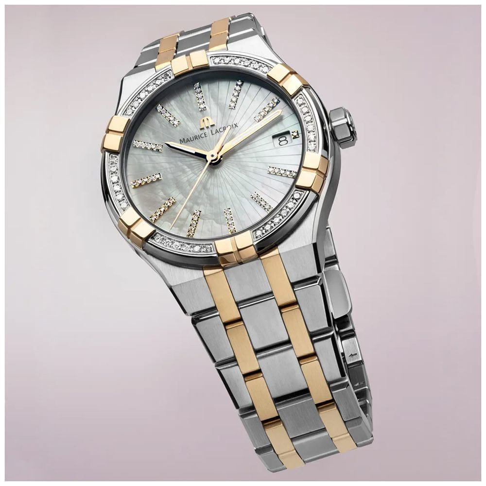 Оригинальные часы Maurice Lacroix Maurice Lacroix Aikon Quartz AI1106-PVP02-170-1 кварцевые калибр механизма  общий вид