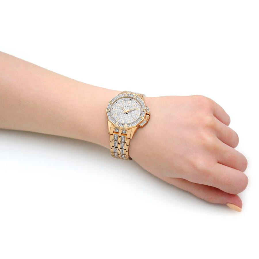 Оригинальные часы Bulova Bulova Crystal Octava 98L302 кварцевые калибр механизма  общий вид