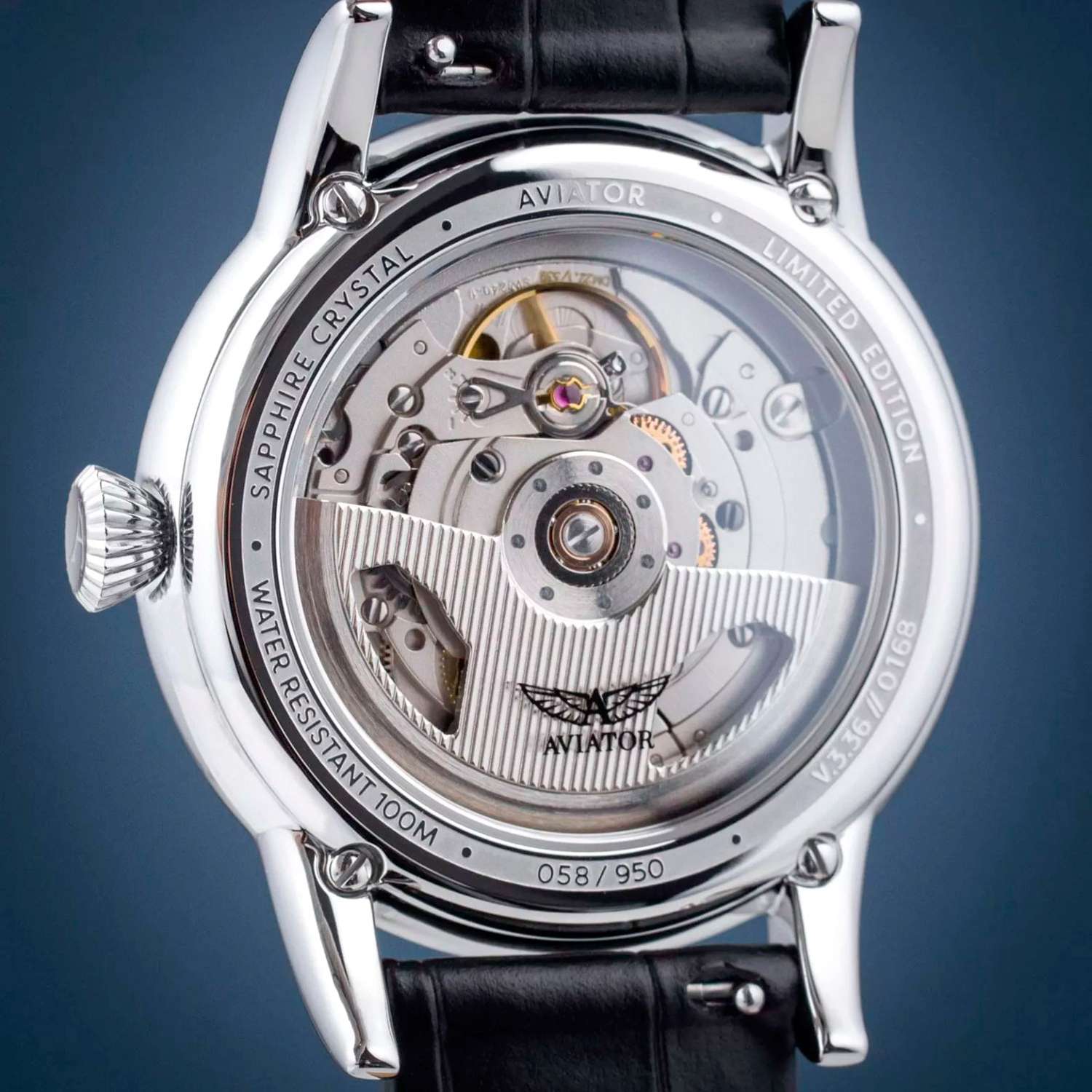 Aviator Aviator Douglas Day Date V.3.36.0.284.4, douglas day date швейцария мужские часы на браслете кожаный боковой вид
