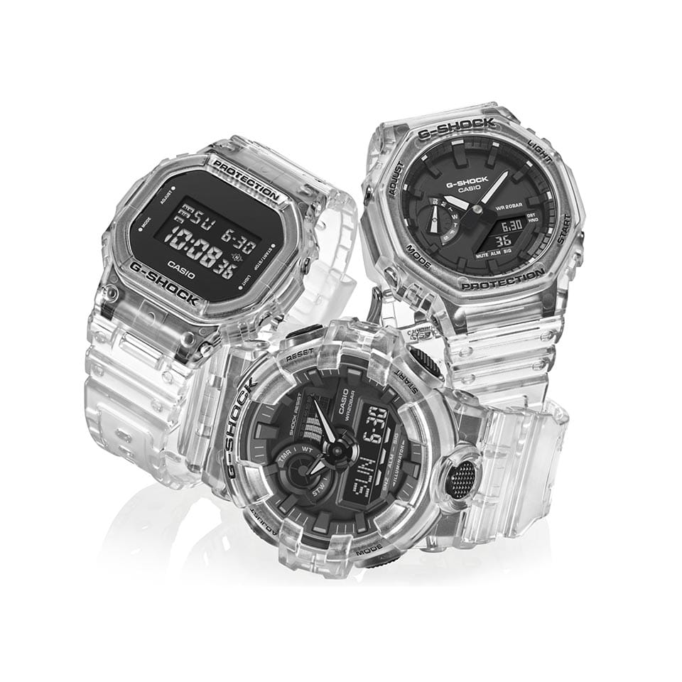 Casio DW-5600SKE-7ER мужские часы застежка крупным планом