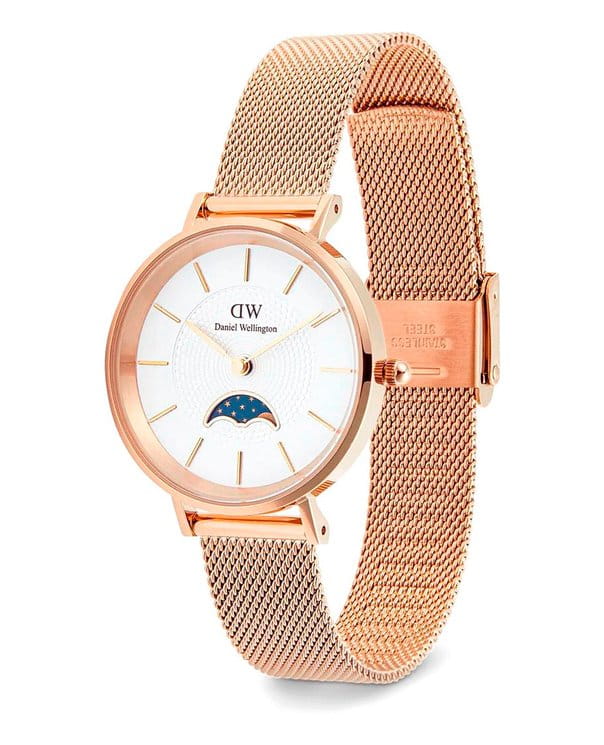 Daniel Wellington Daniel Wellington Petite Lune Melrose DW00100773, petite швеция женские часы на браслете нержавеющая сталь с pvd-покрытием боковой вид