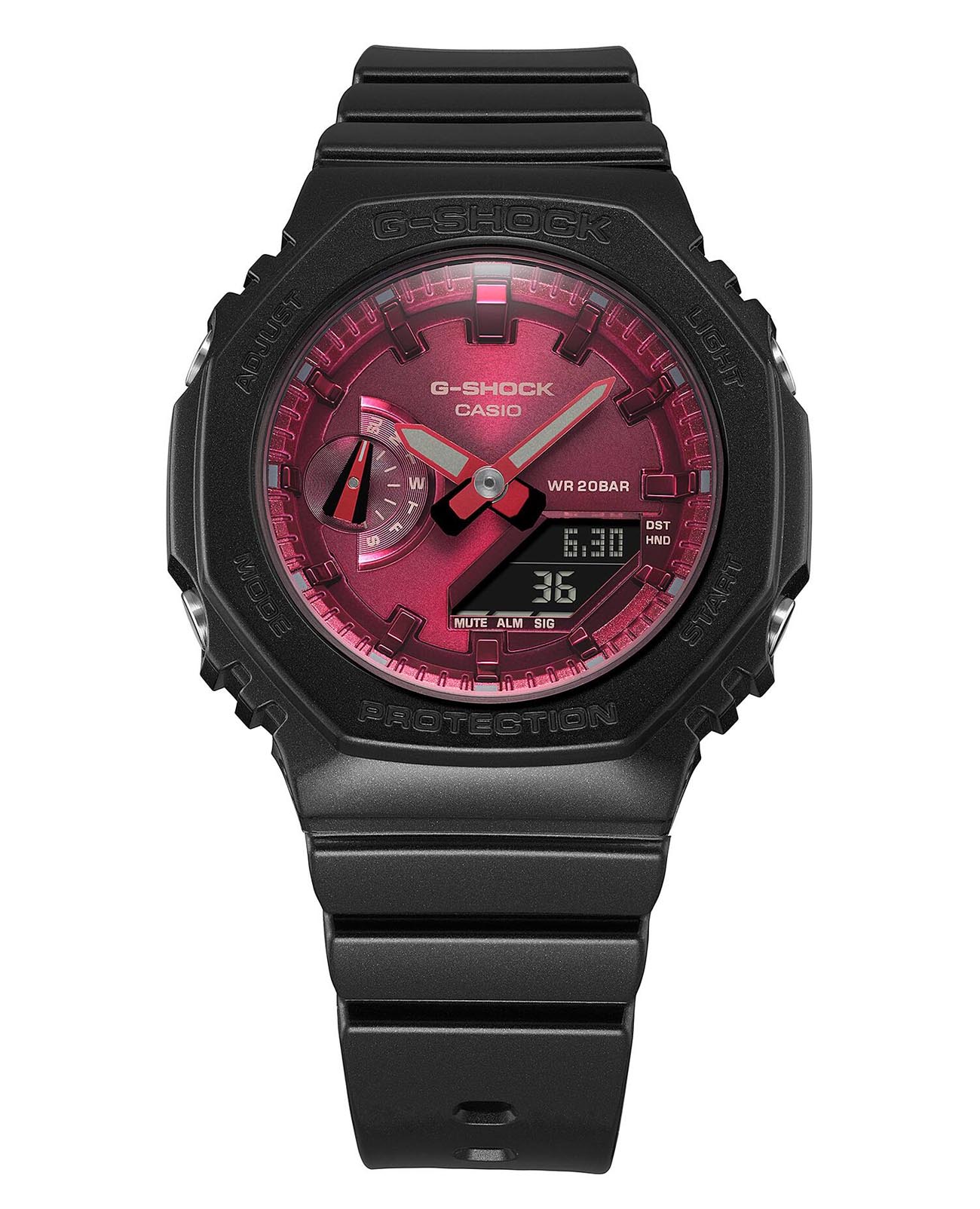 Casio GMA-S2100RB-1A женские часы застежка крупным планом