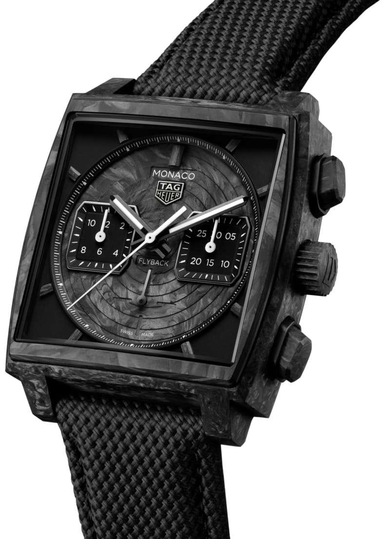TAG Heuer TAG Heuer Monaco Flyback Chronograph TH-Carbonspring CBL5190.FT6313 , наручные мужские часы фото под углом
