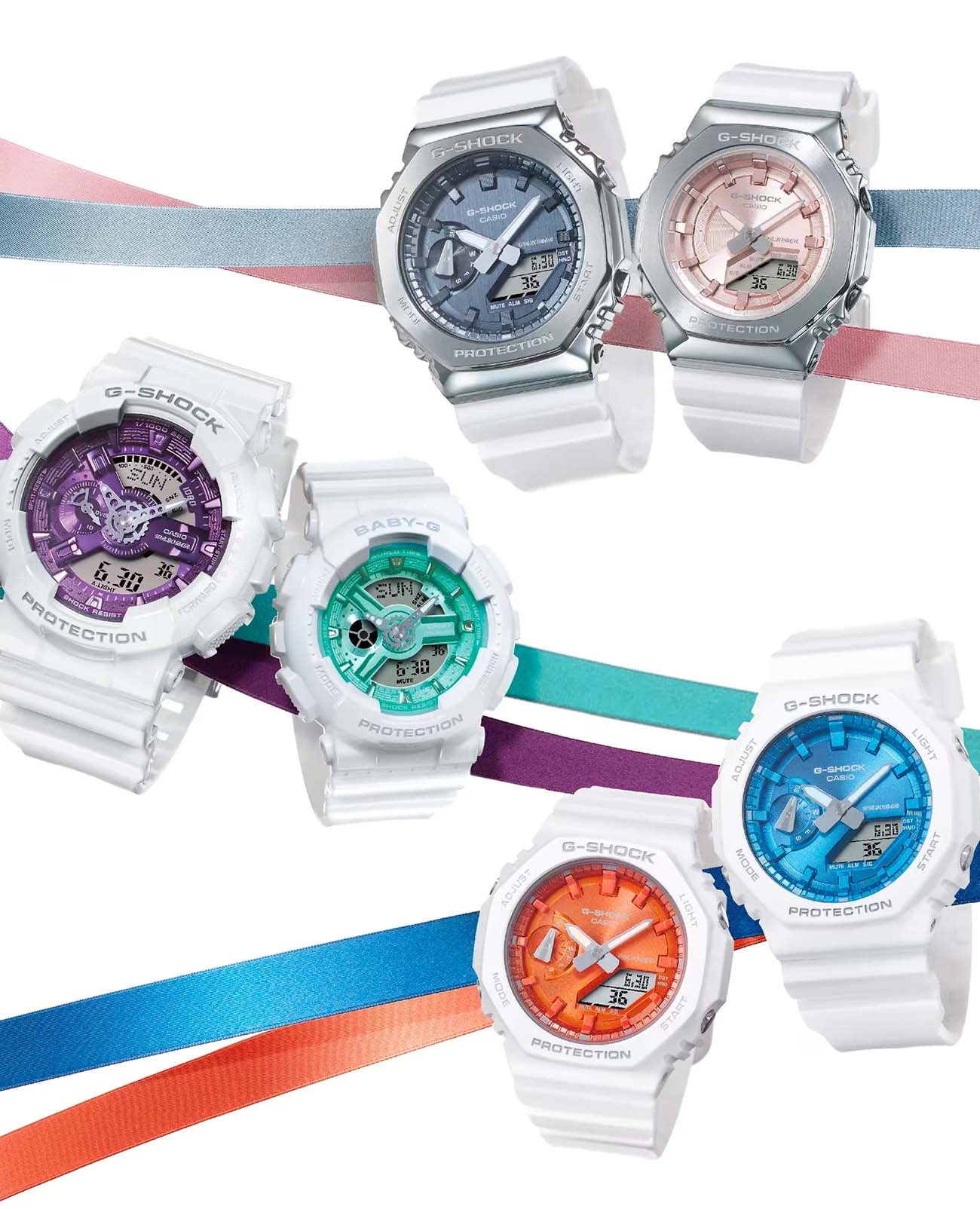 Casio Casio G-Shock GMA-S2100WS-7ADR (GMA-S2100WS-7A) япония наручные женские часы заводная головка с логотипом Casio