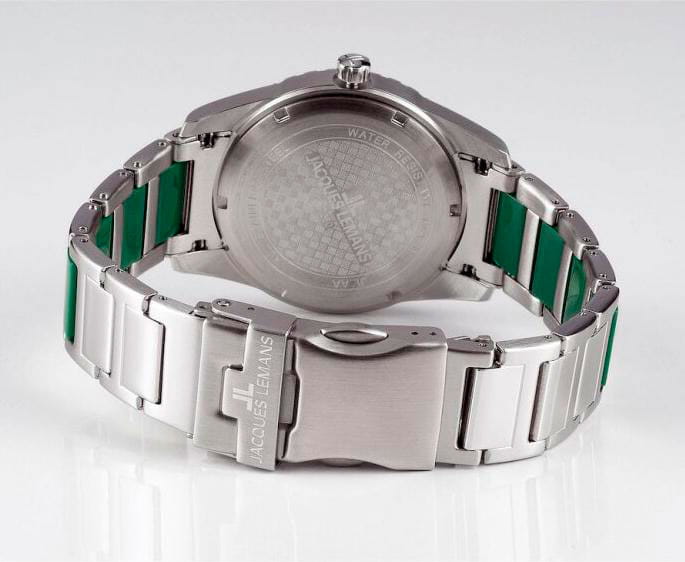 Jacques Lemans Jacques Lemans Liverpool 1-2060J, liverpool австрия мужские часы на браслете нержавеющая сталь 316l + полиуретан боковой вид