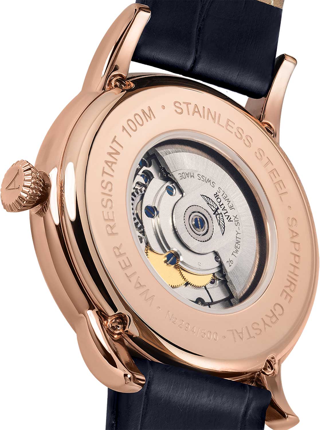 Aviator Aviator Douglas Day-Date V.3.20.2.225.4, douglas day date швейцария мужские часы на браслете кожаный боковой вид