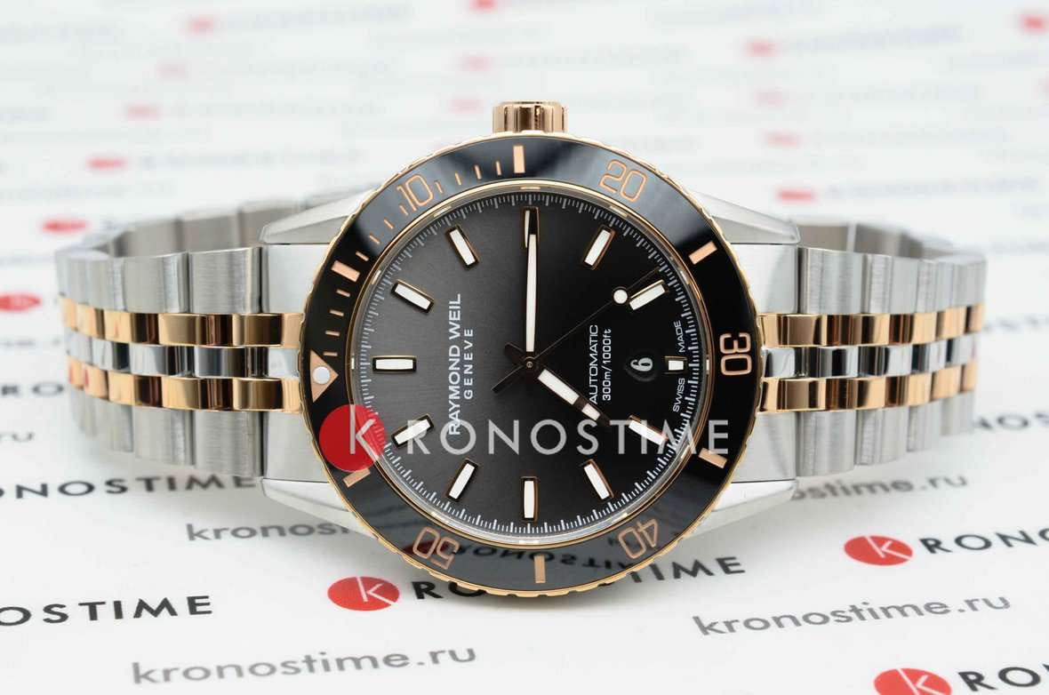 Raymond Weil Raymond Weil 2775-S51-20051, freelancer швейцария мужские часы на браслете нержавеющая сталь с pvd-покрытием боковой вид