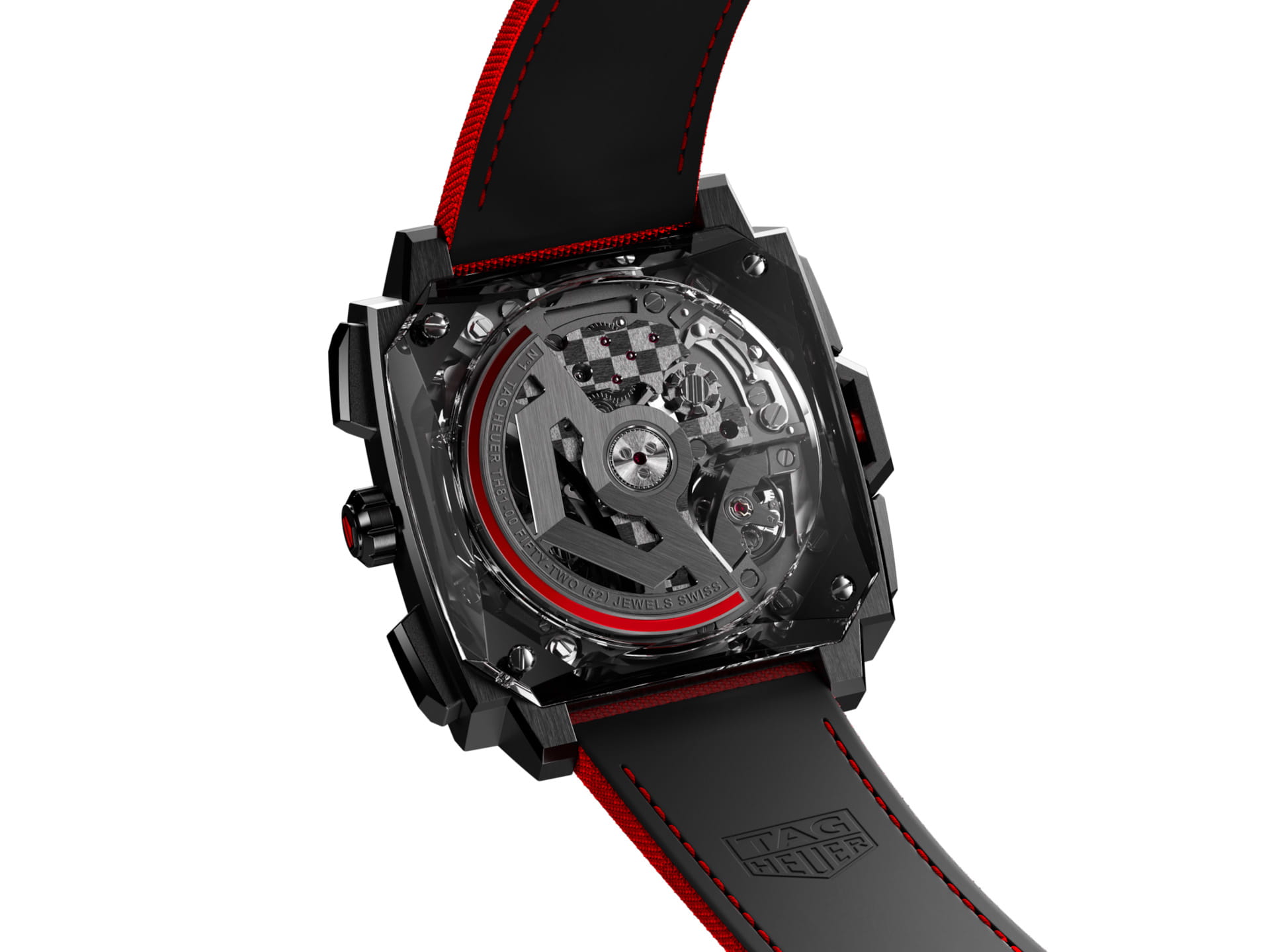 TAG Heuer TAG Heuer Monaco Split-seconds Chronograph CBW2181.FC8322, monaco швейцария мужские часы на браслете тканевый боковой вид