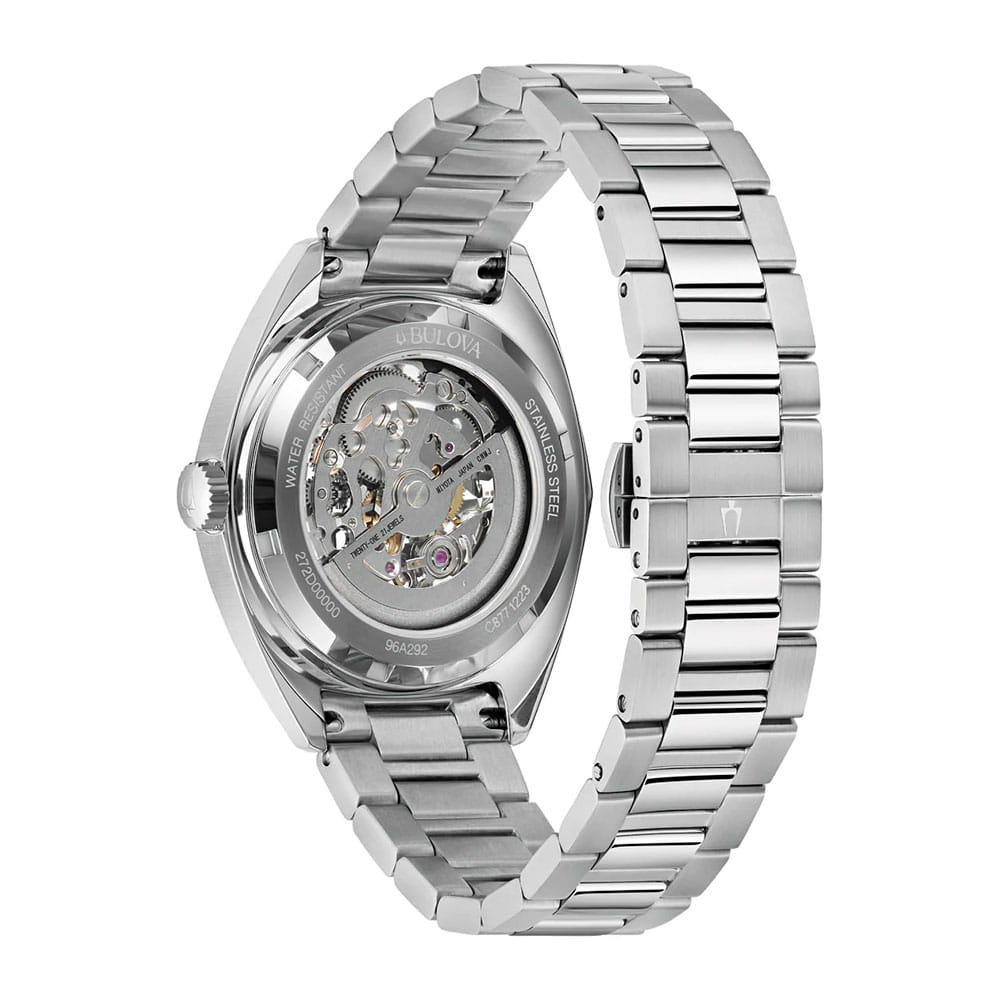 Bulova Bulova Automatic 96A292,  сша мужские часы на браслете нержавеющая сталь боковой вид
