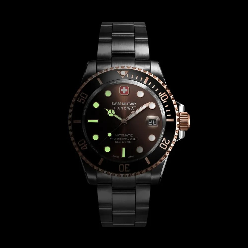 Swiss Military Hanowa Swiss Military Hanowa Sealord SMWGL0006360 мужские часы коричневый циферблат на запястье