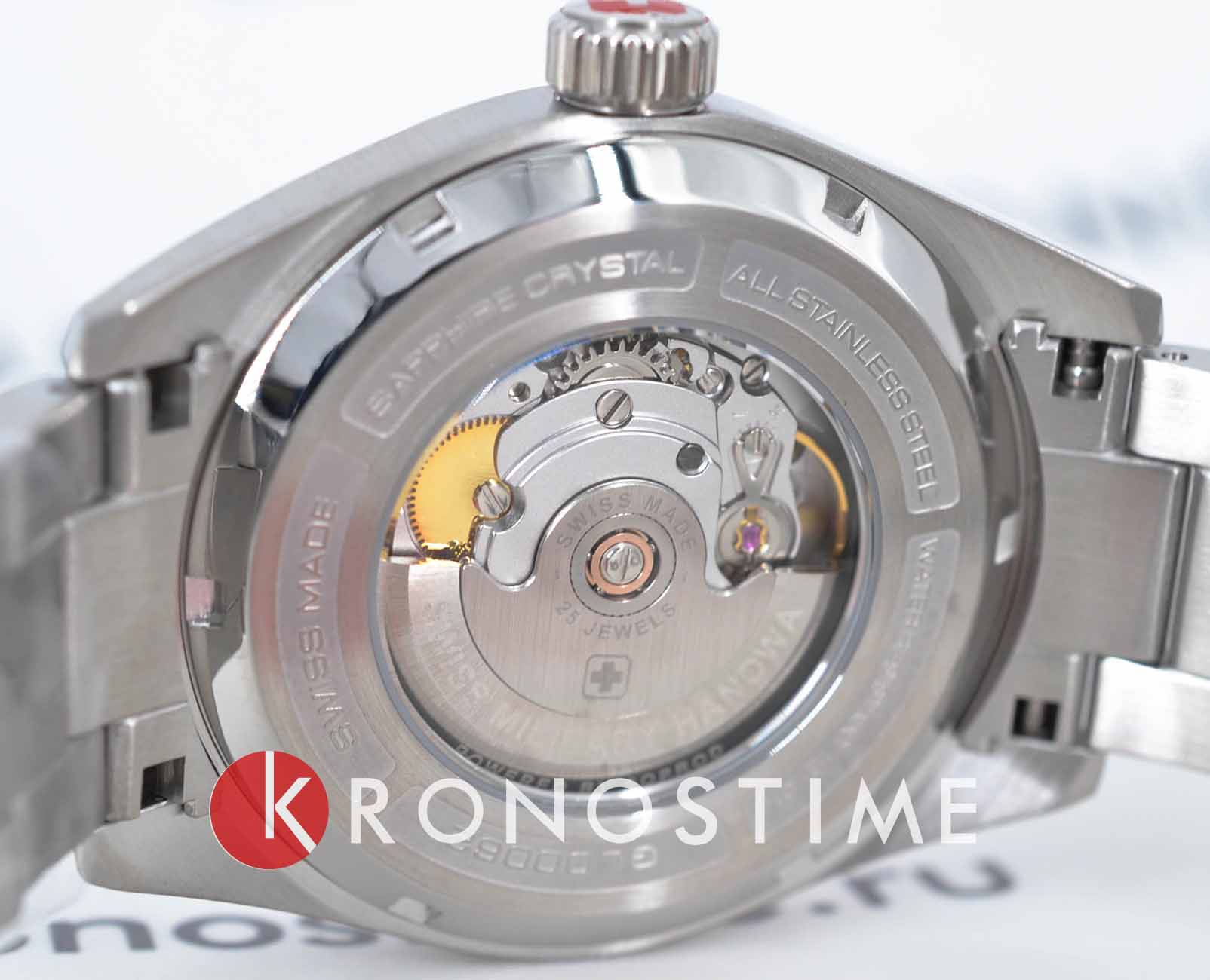 Swiss Military Hanowa Swiss Military Hanowa Majestic Pioneer SMWGL0006202 механические мужские часы часы крупный план синий циферблата