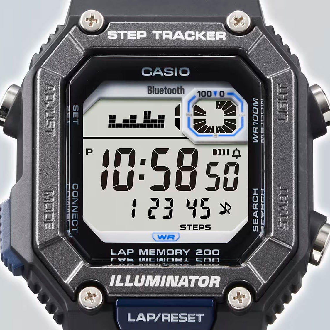 Casio Casio Collection WS-B1000-1AVDF (WS-B1000-1A) мужские часы  циферблат на запястье
