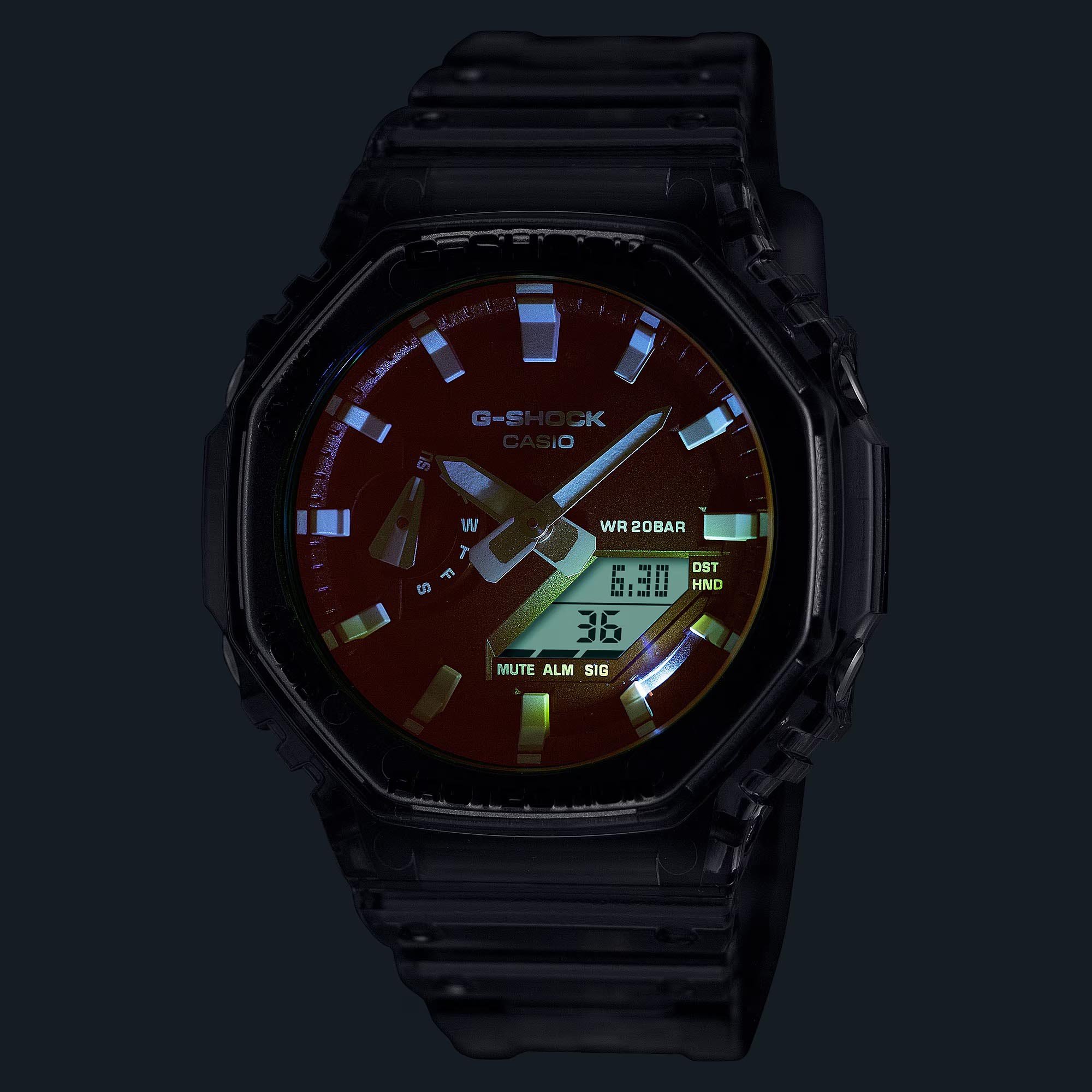 Casio Casio G-Shock GA-2100TLS-8ADR (GA-2100TLS-8A) GA-2100 - задняя крышка карбон корпуса, япония часы