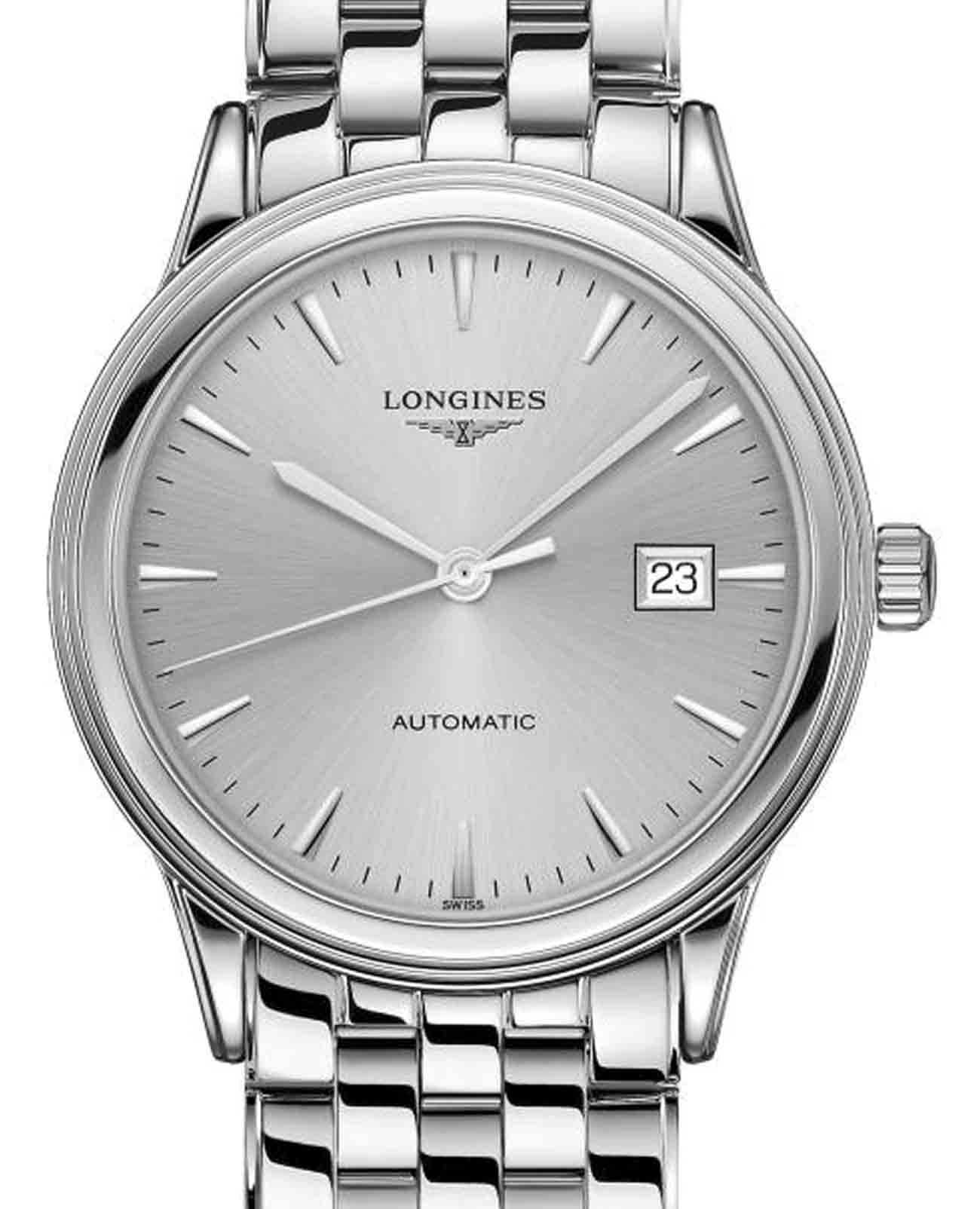 Longines Longines Flagship  L4.984.4.72.6, flagship швейцария мужские часы на браслете нержавеющая сталь боковой вид