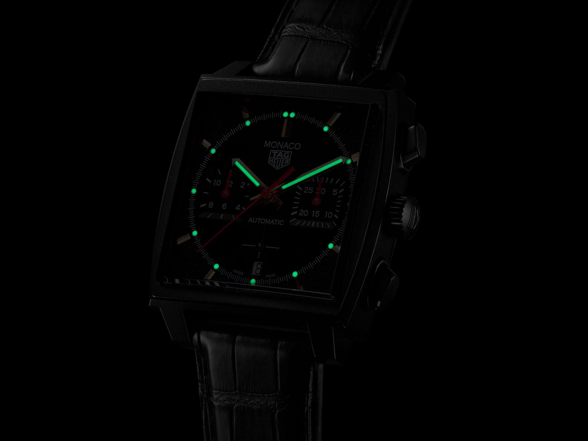 TAG Heuer TAG Heuer Monaco CBL2180.FC6497 мужские часы черный циферблат на запястье