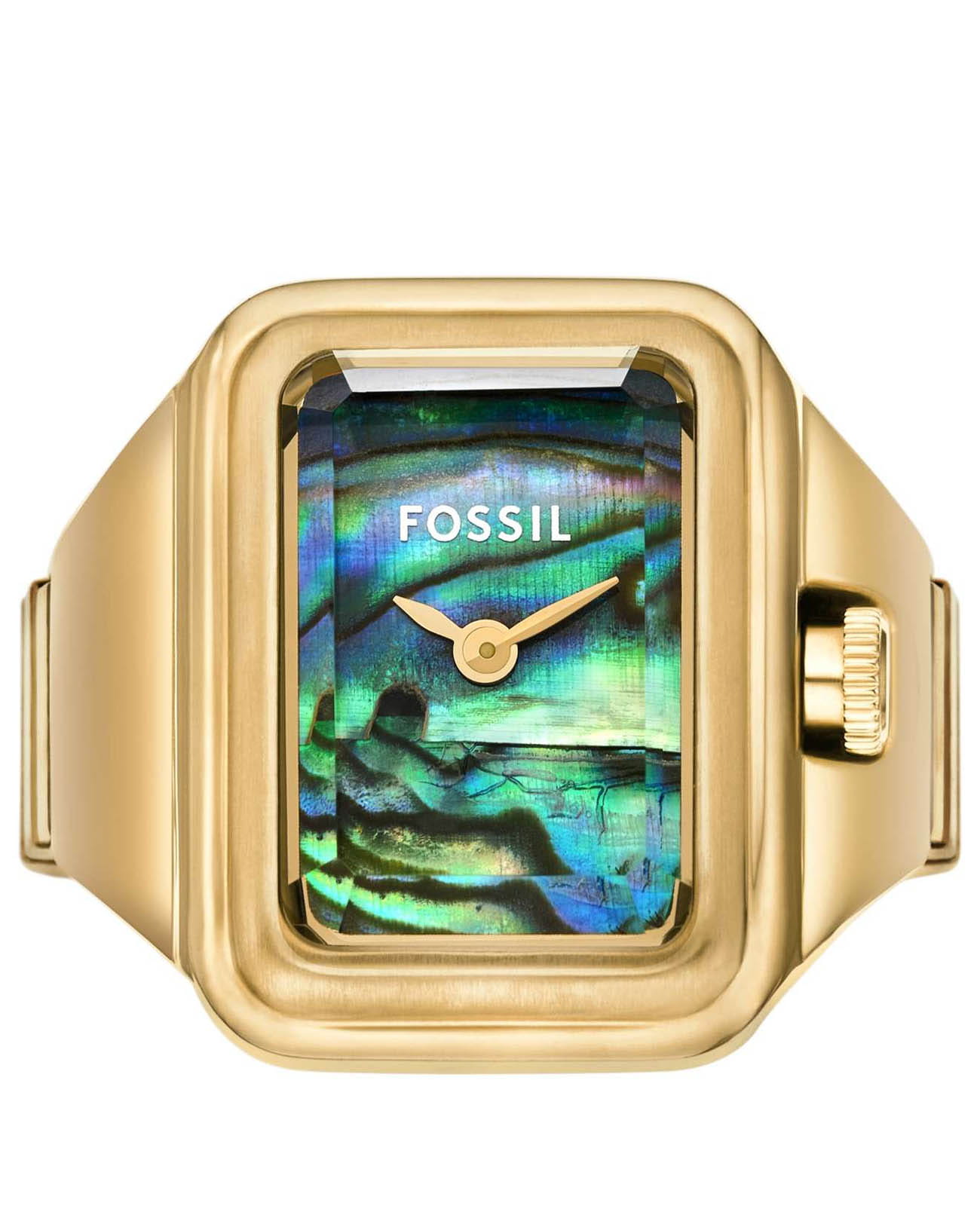 Fossil Fossil Watch Ring ES5411  ES5411 кварцевые женские часы цветной циферблат, браслет нержавеющая сталь с ip-покрытием — вид спереди