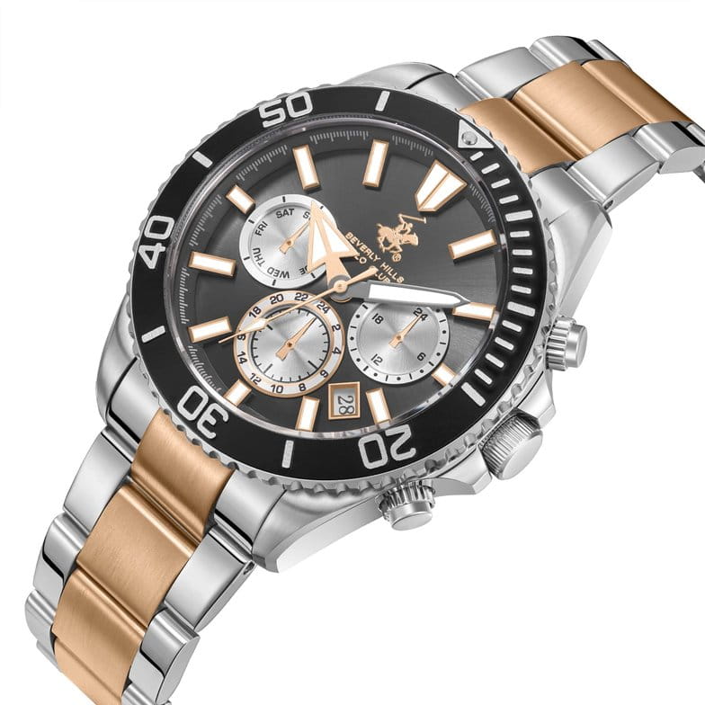 Beverly Hills Polo Club Beverly Hills Polo Club BP3721X.560 кварцевые мужские часы часы крупный план черный циферблата