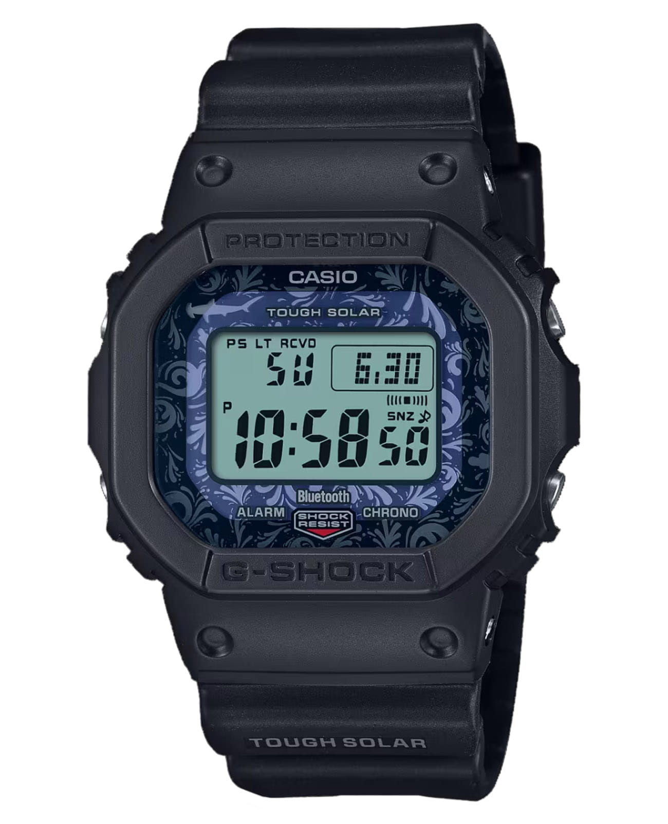 Casio Casio G-Shock GW-B5600CD-1A2 лимитированной серии GW-B5600CD-1A2 электронные мужские часы  циферблат, браслет пластик — вид спереди