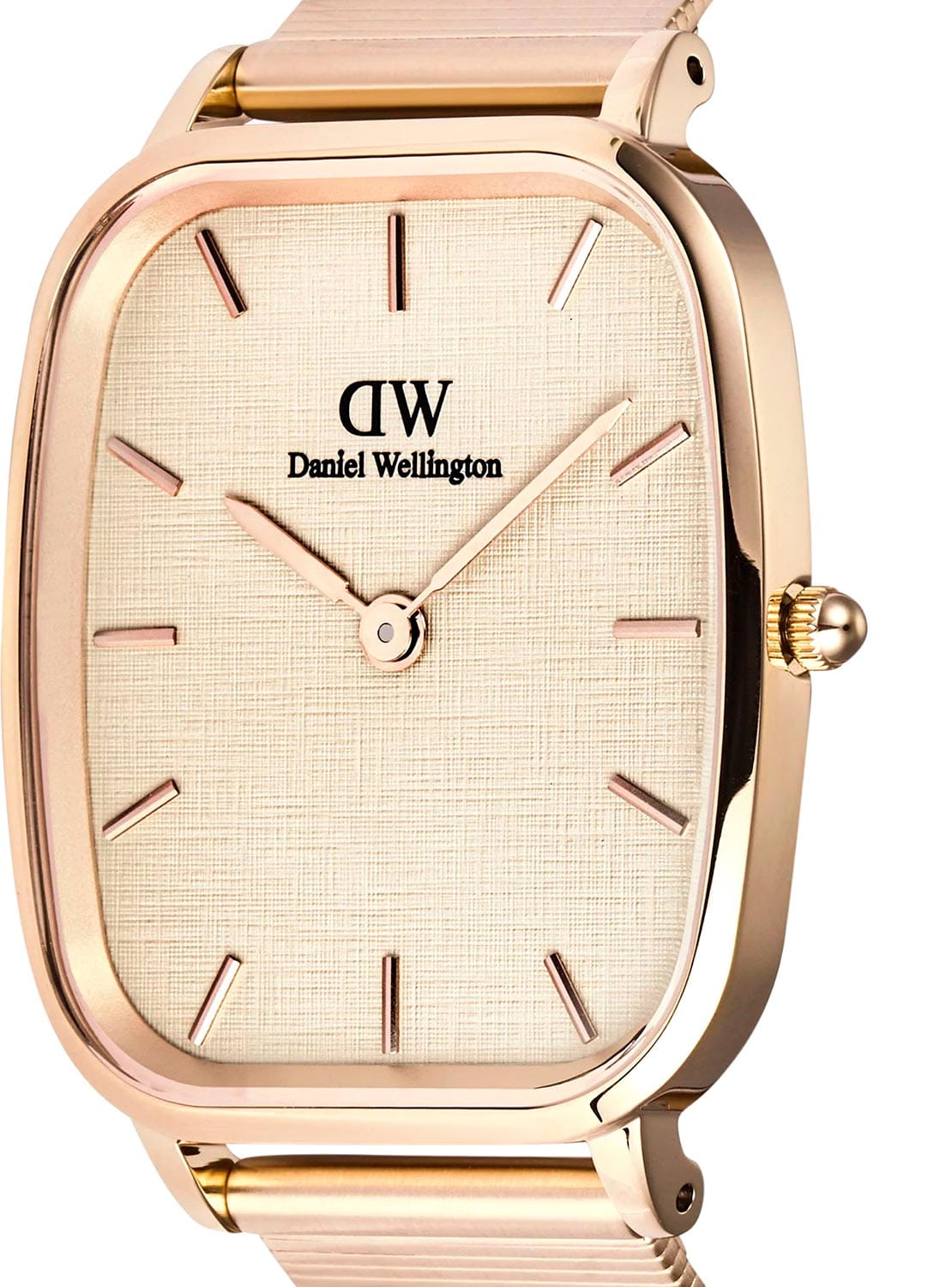 Оригинальные часы Daniel Wellington Daniel Wellington Marlon Wire Linen Rose Gold DW00100815 кварцевые калибр механизма  общий вид