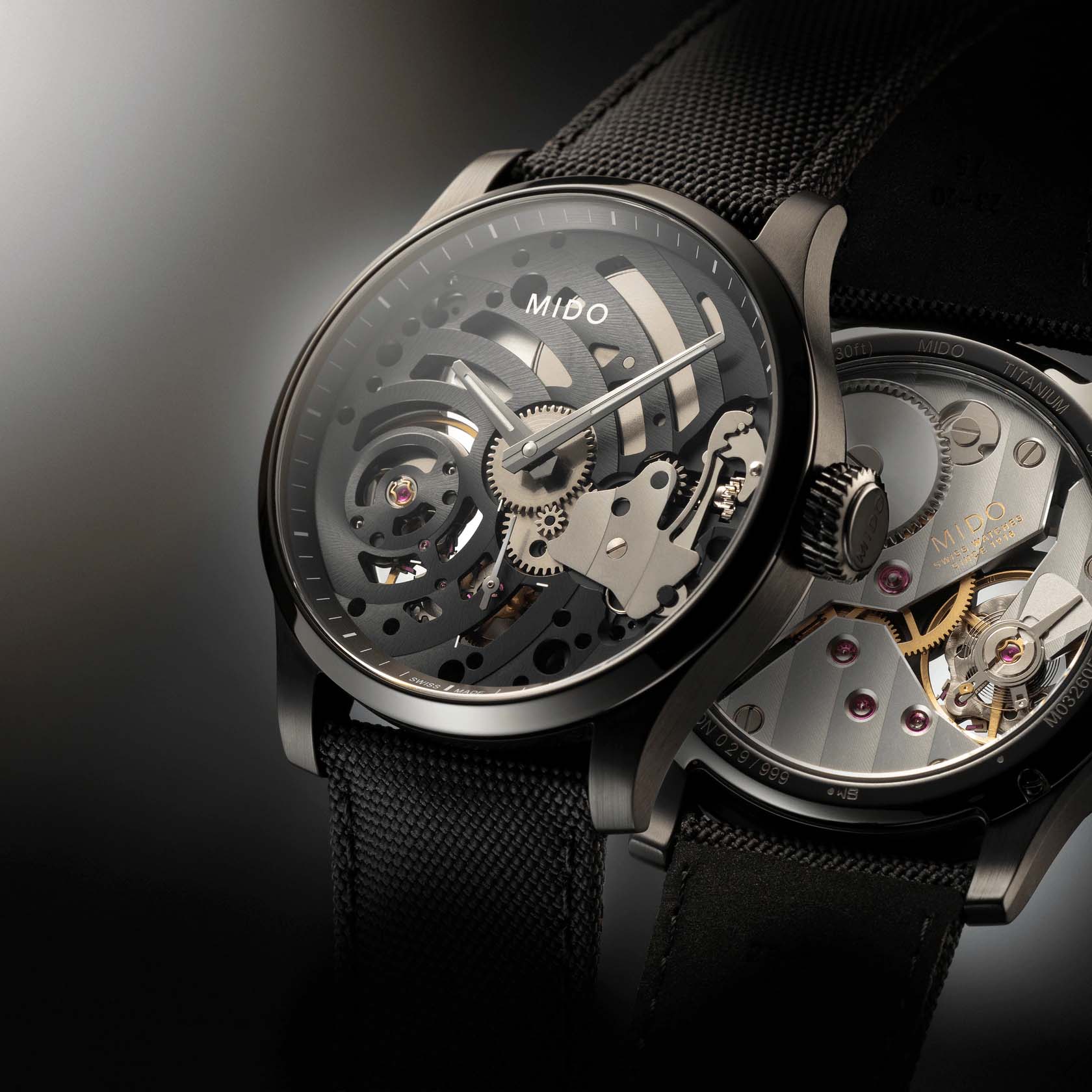 Mido Mido Multifort Mechanical Skeleton M032.605.47.410.00 мужские часы серый циферблат на запястье