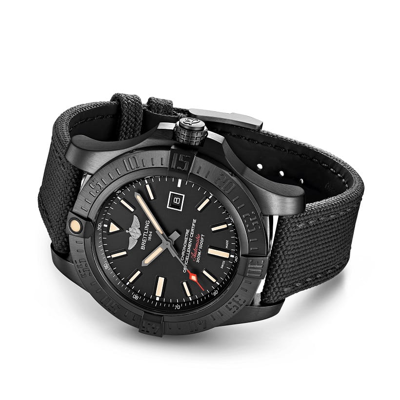 Breitling Breitling  Avenger Blackbird 44 V17310101B1W1, avenger швейцария мужские часы на браслете полиамидная ткань боковой вид