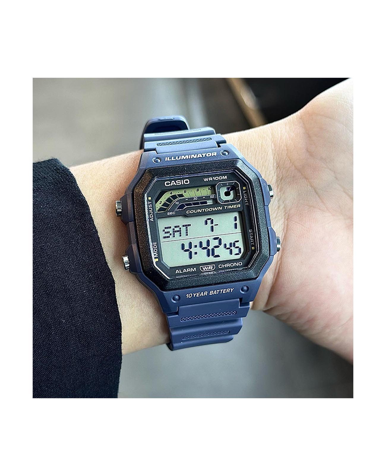 Casio Casio Collection WS-1600H-2AVDF (WS-1600H-2A) , наручные мужские часы фото под углом