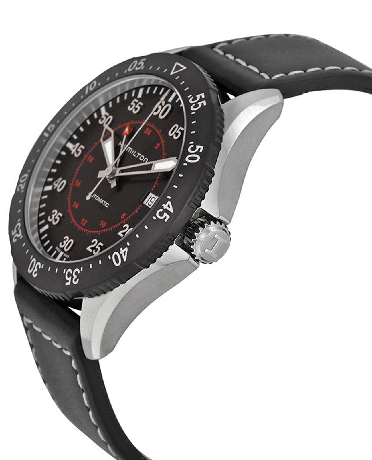 Оригинальные часы Hamilton Hamilton Khaki Aviation Pilot GMT Auto H76755735 механические калибр механизма  общий вид