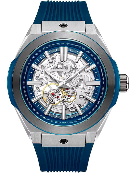 Cerruti 1881 Cerruti 1881 Ruscello CIWGR0073601  CIWGR0073601 механические мужские часы белый циферблат, браслет силикон — вид спереди