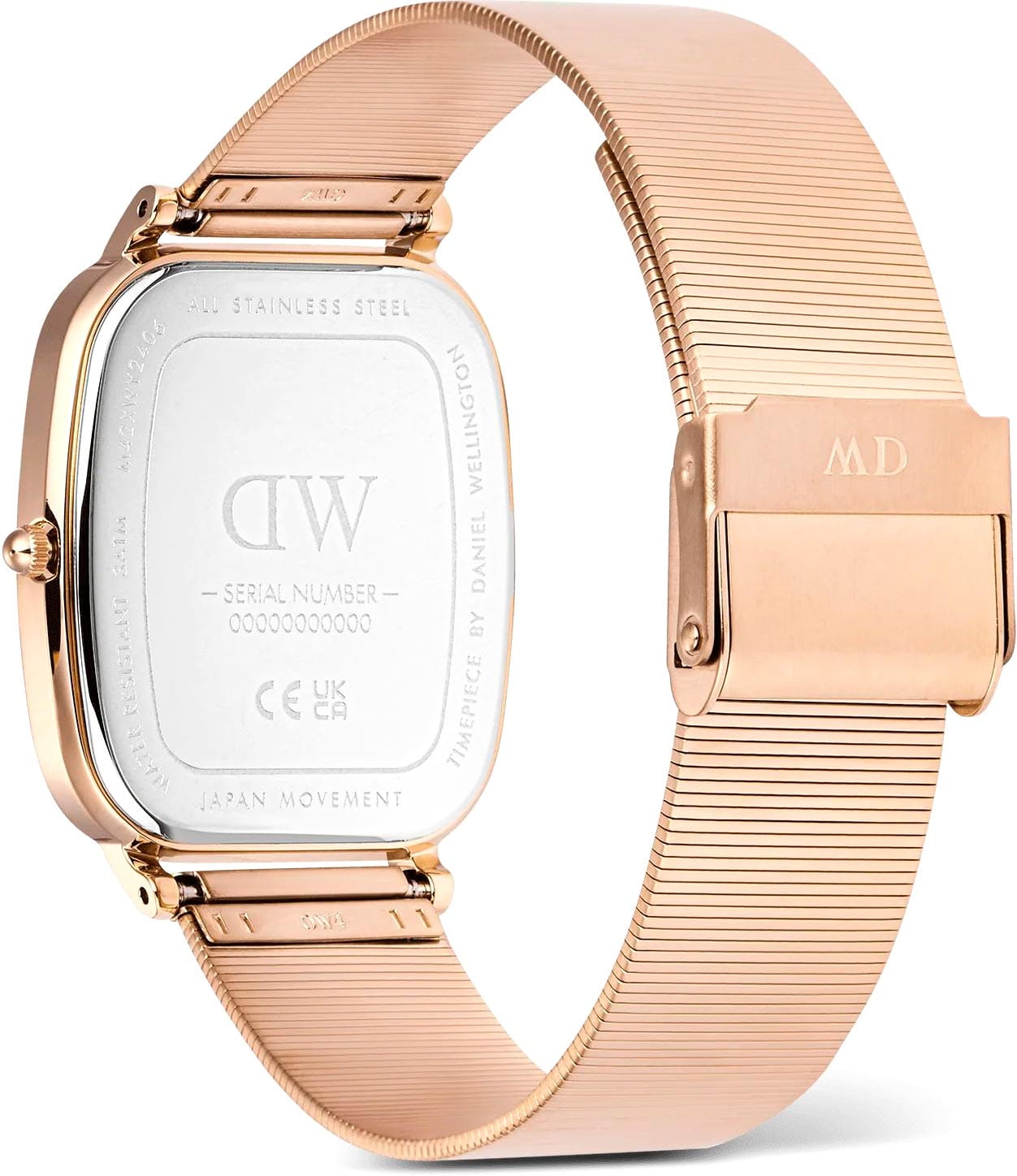 Daniel Wellington Daniel Wellington Marlon Wire Linen Rose Gold DW00100815,  швеция женские часы на браслете нержавеющая сталь с pvd-покрытием боковой вид