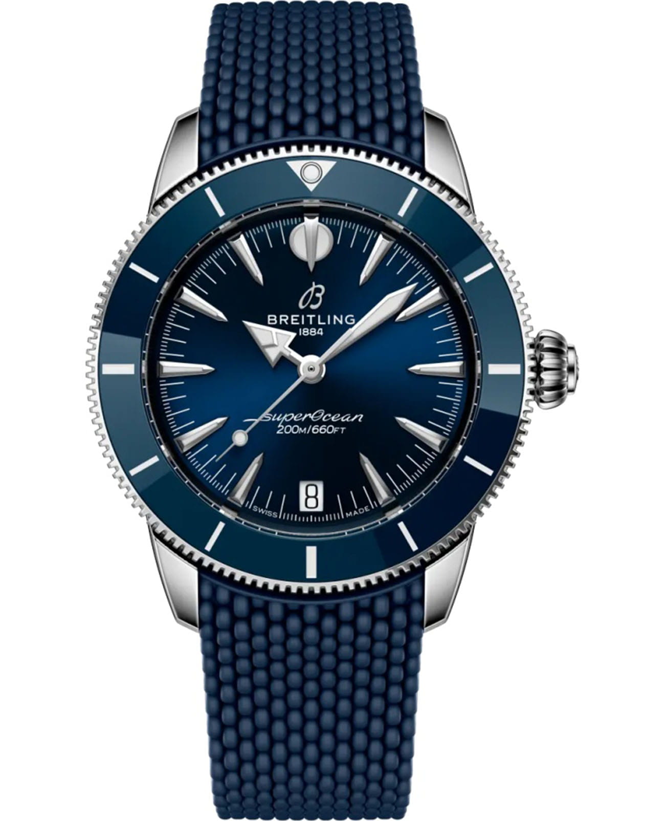 Breitling Breitling Superocean Heritage Automatic 36 mm A10390161C1S1  A10390161C1S1 механические мужские часы синий циферблат, браслет каучук — вид спереди