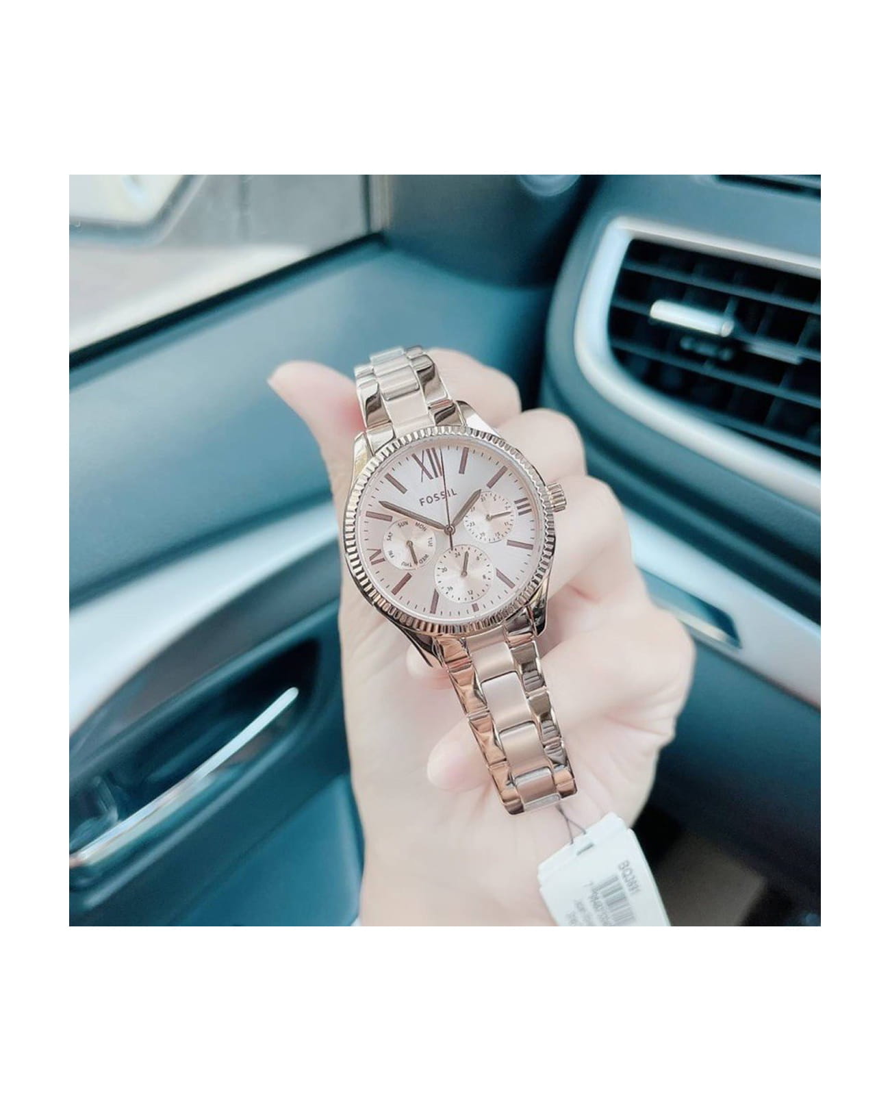 Fossil Fossil FB-01  BQ3691,  сша женские часы на браслете нержавеющая сталь боковой вид