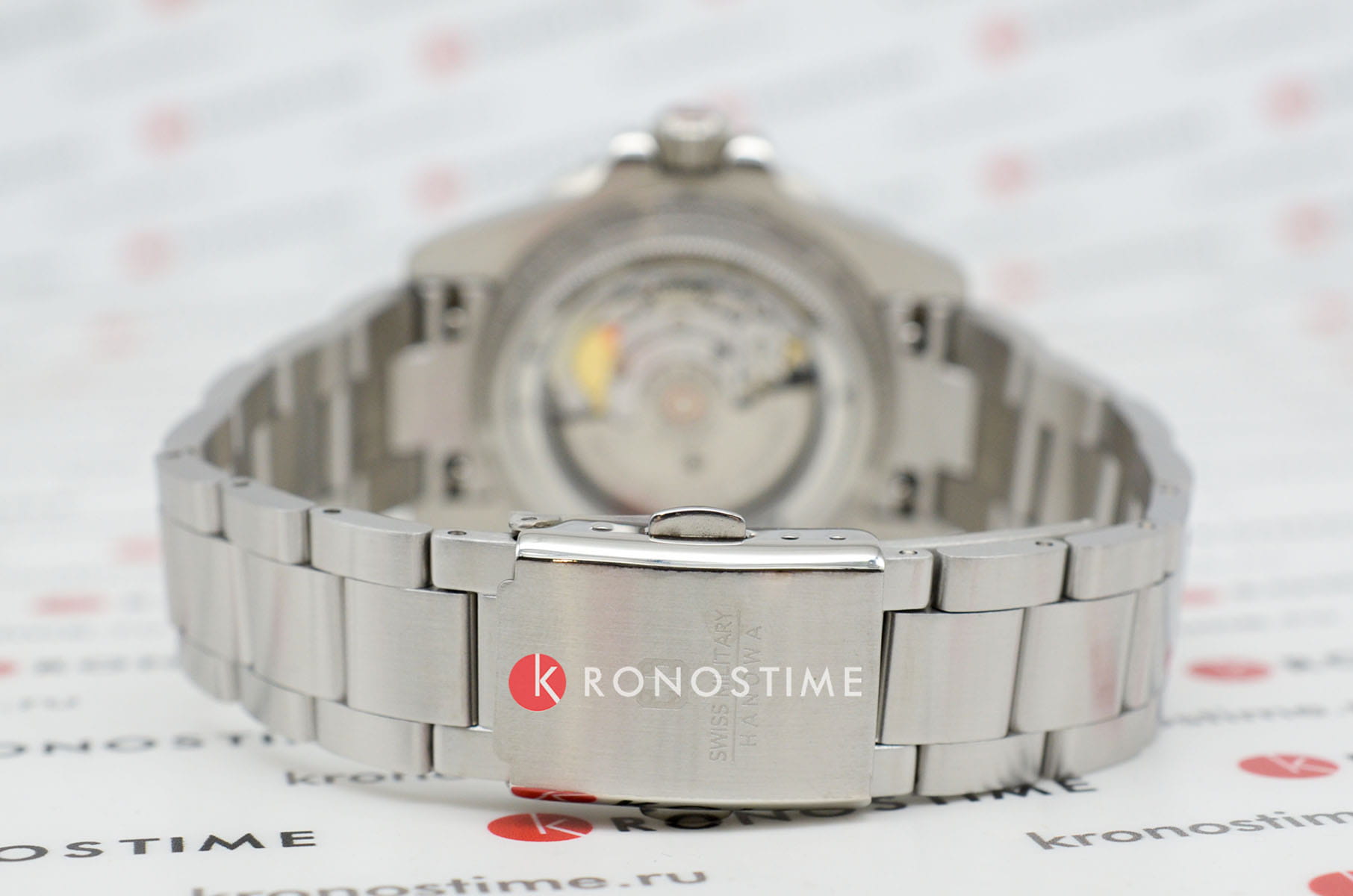 Swiss Military Hanowa Swiss Military Hanowa Sealord SMWGL0006301 механические мужские часы часы крупный план черный циферблата