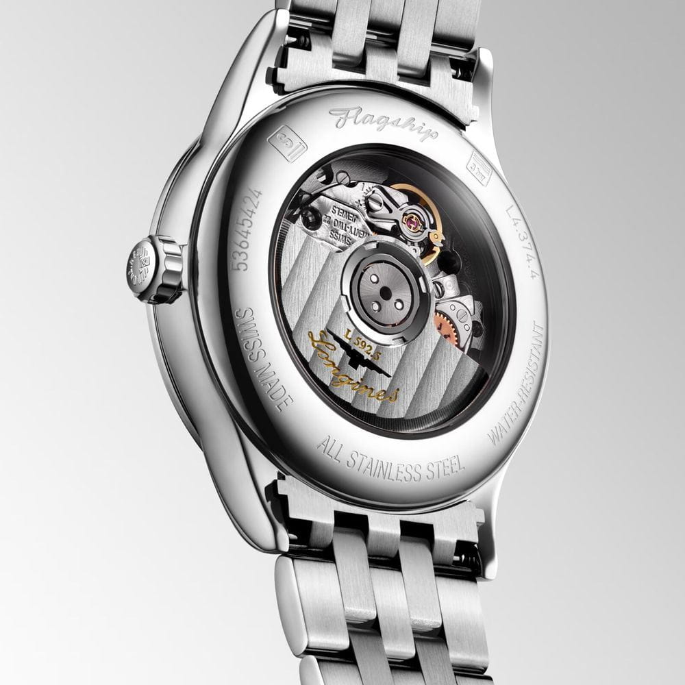 Оригинальные часы Longines Longines Flagship L4.374.4.88.6 механические калибр механизма l592 общий вид