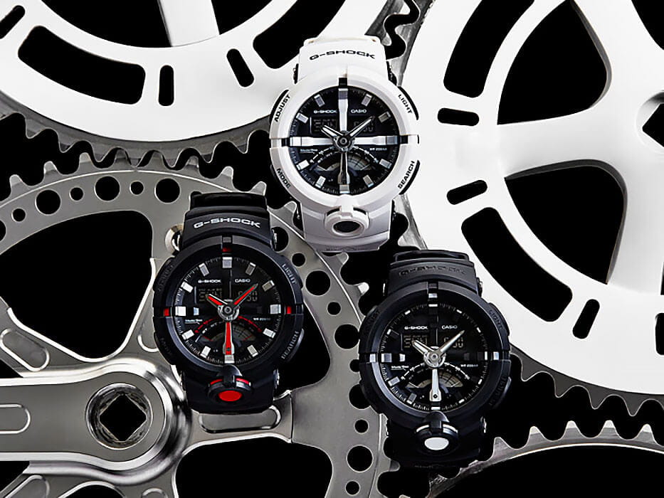 Casio Casio G-Shock GA-500-7A, g-shock япония мужские часы на браслете полимер боковой вид