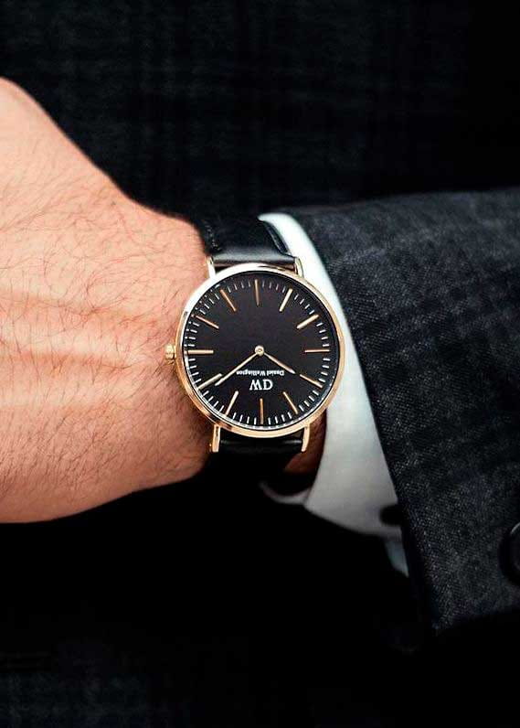 Daniel Wellington Daniel Wellington Classic Sheffield Gold DW00100544, classic  швеция мужские часы на браслете кожаный боковой вид