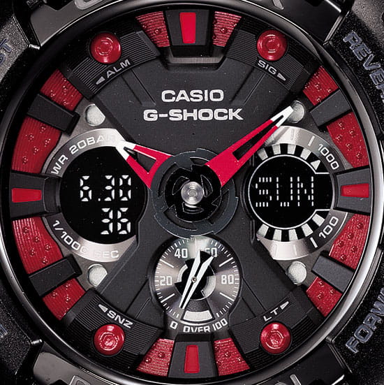 Casio Casio G-Shock GA-200SH-1A мужские часы  циферблат на запястье