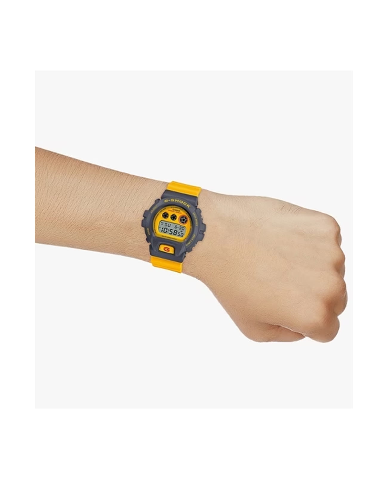 Casio Casio G-Shock DW-6900Y-9DR (DW-6900Y-9), g-shock япония мужские часы на браслете пластик боковой вид