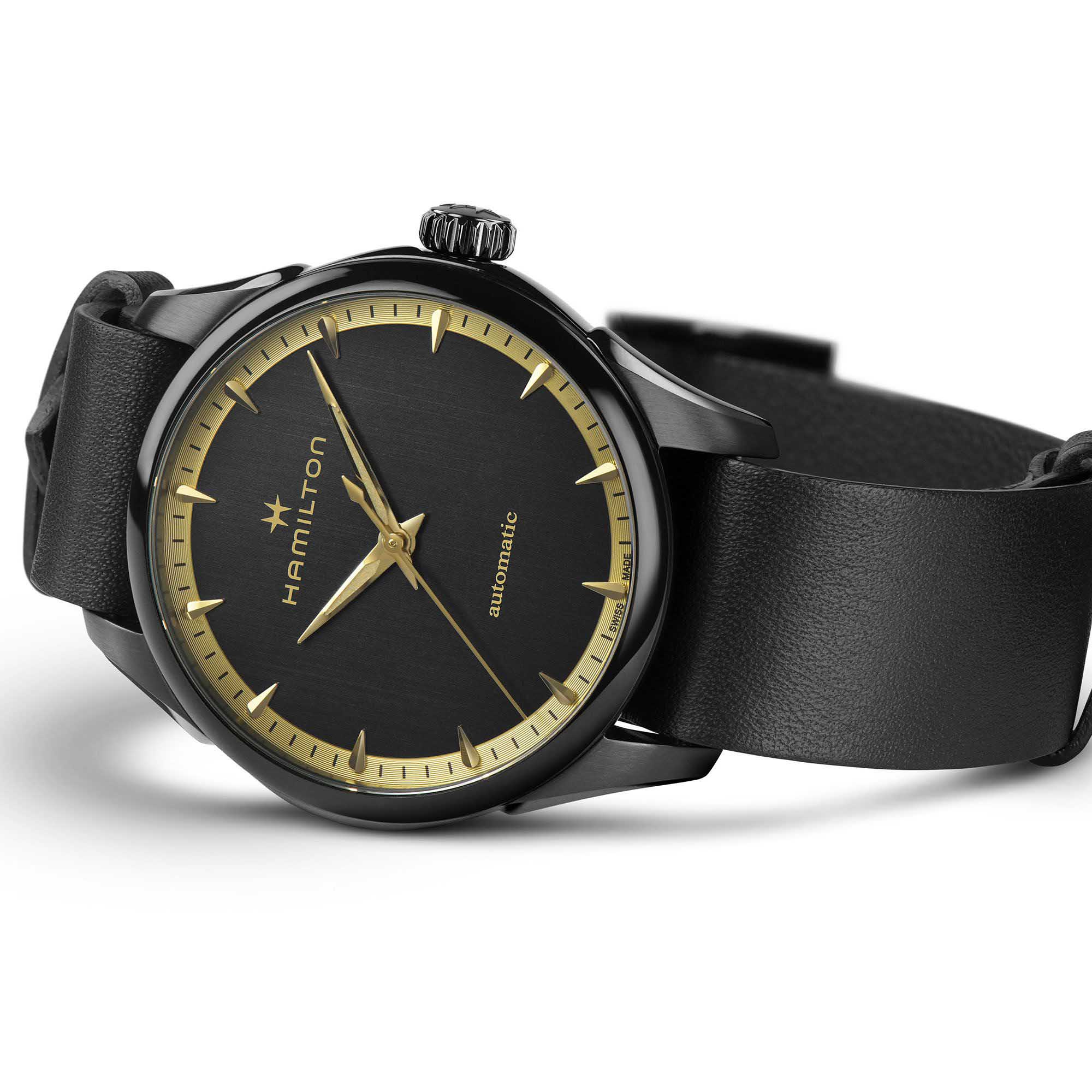 Hamilton Hamilton Jazzmaster Auto H32255730 мужские часы золотой циферблат на запястье