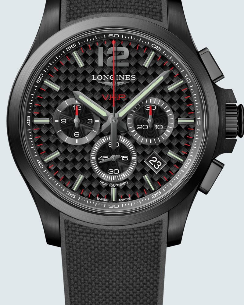 Longines Longines Conquest V.H.P. L3.727.2.66.9 , наручные мужские часы фото под углом