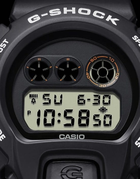 Casio DW-6900PF-1ER мужские часы застежка крупным планом